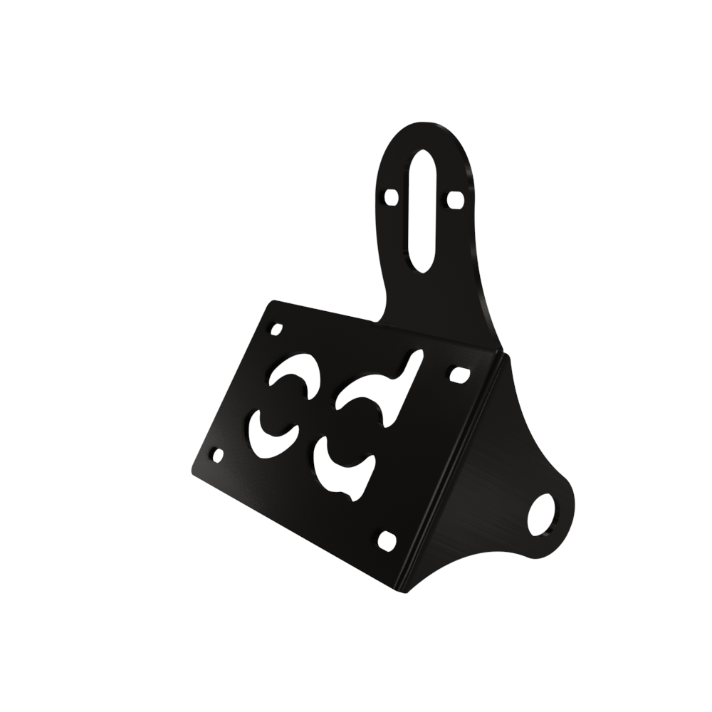 UNIVERSAL Horizontal License plate bracket (Powder Coated) LEFT SIDE