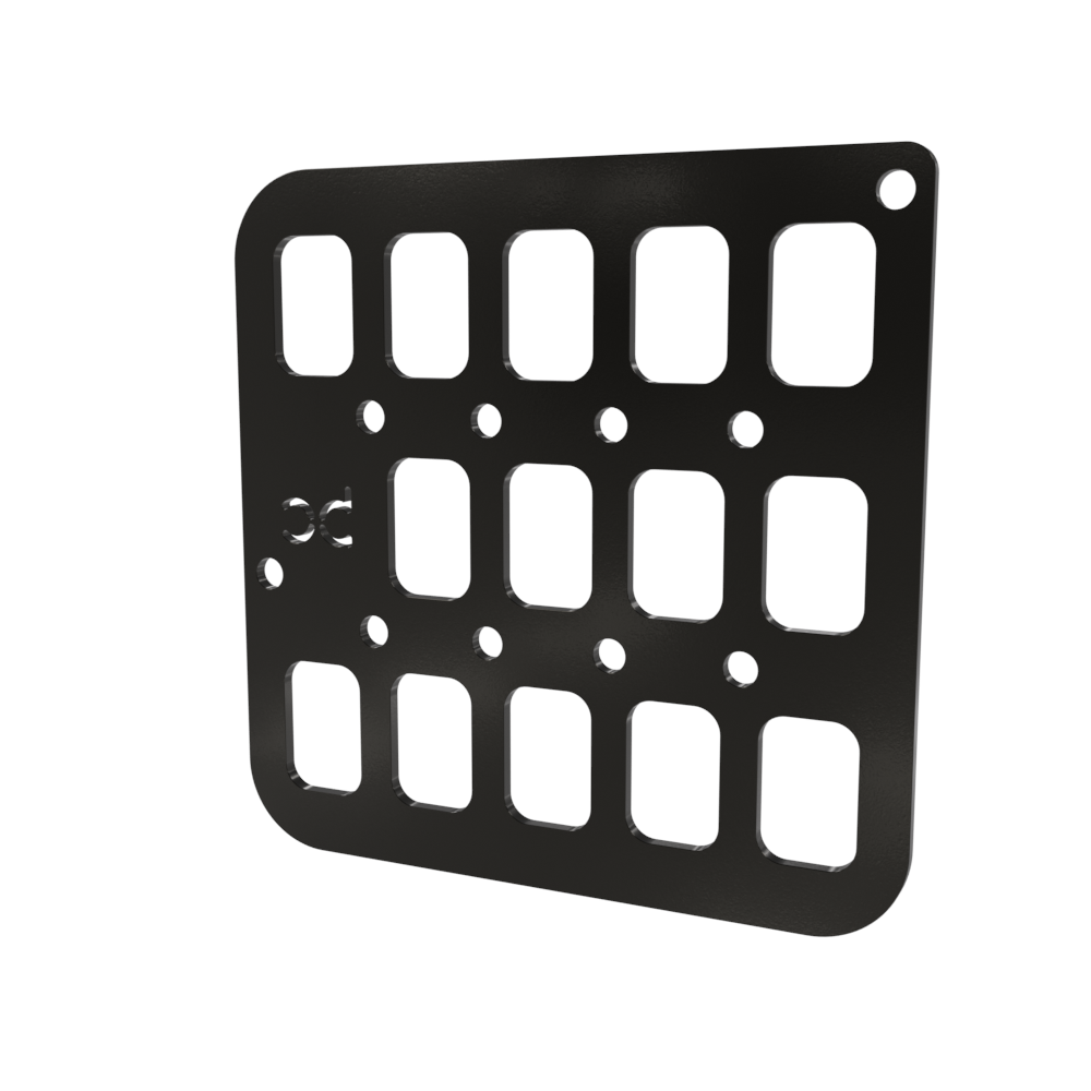 Multi-FIT Tactical Rigid MOLLE Panel Saddle Bag Mount (Powder Coated)