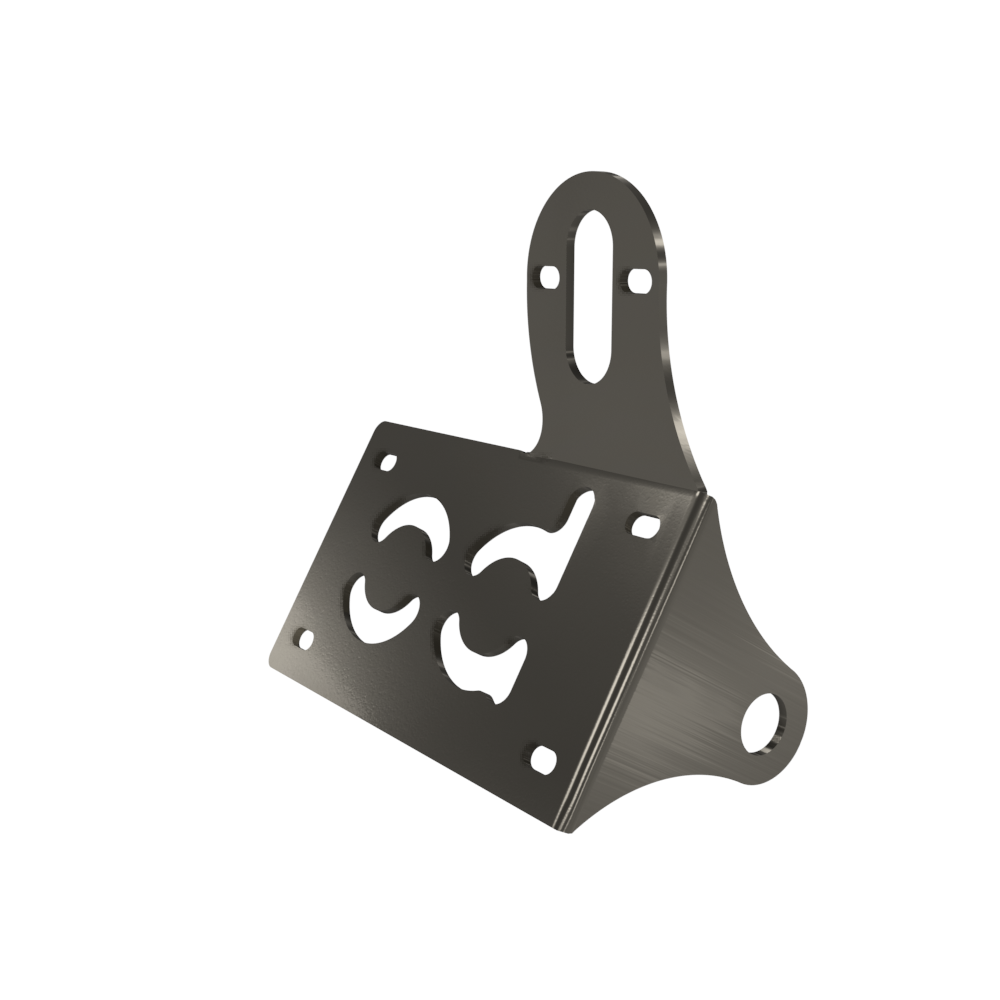 UNIVERSAL Horizontal License plate bracket (Raw Steel)