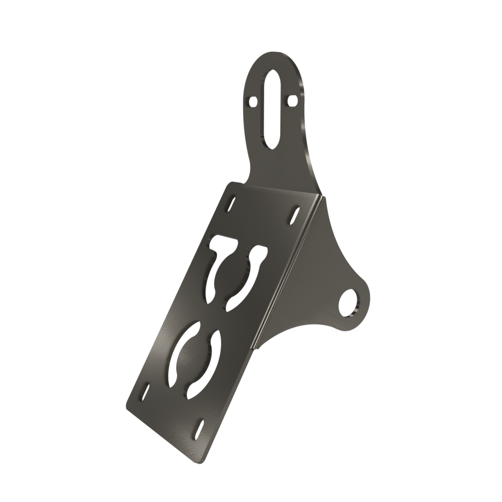 UNIVERSAL Vertical License plate bracket (Raw Steel)