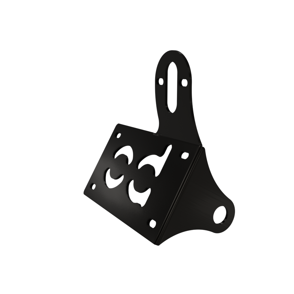 UNIVERSAL Horizontal License plate bracket (Powder Coated) LEFT SIDE