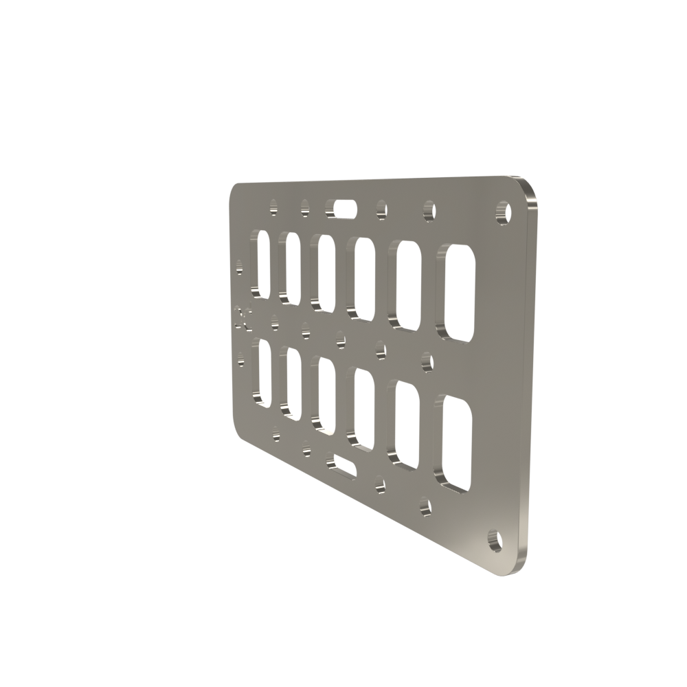 Multi-FIT Tactical Rigid MOLLE Panel Ammo Can Mount (Raw Steel)