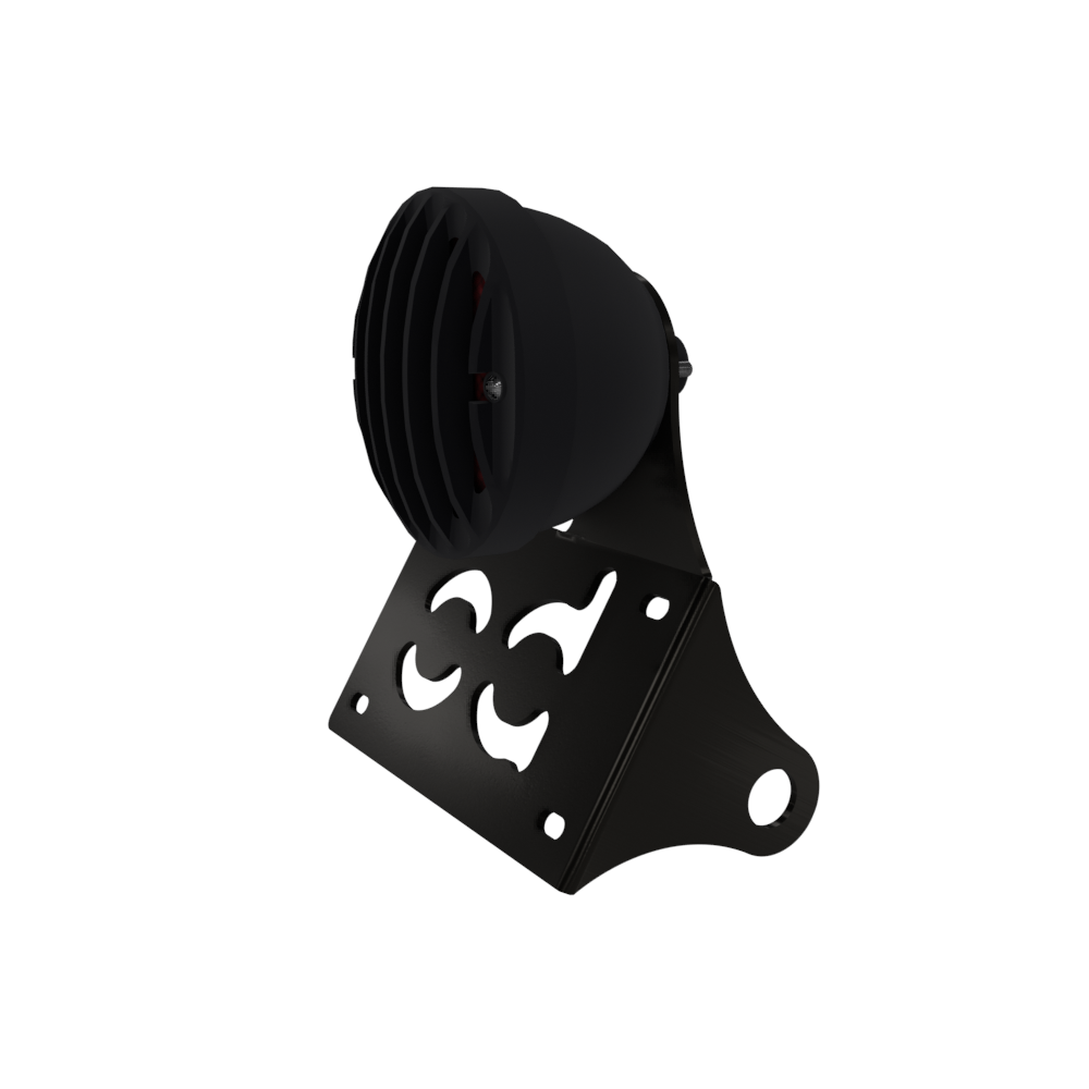 UNIVERSAL Horizontal License plate bracket with Brake light (Powder Coated)