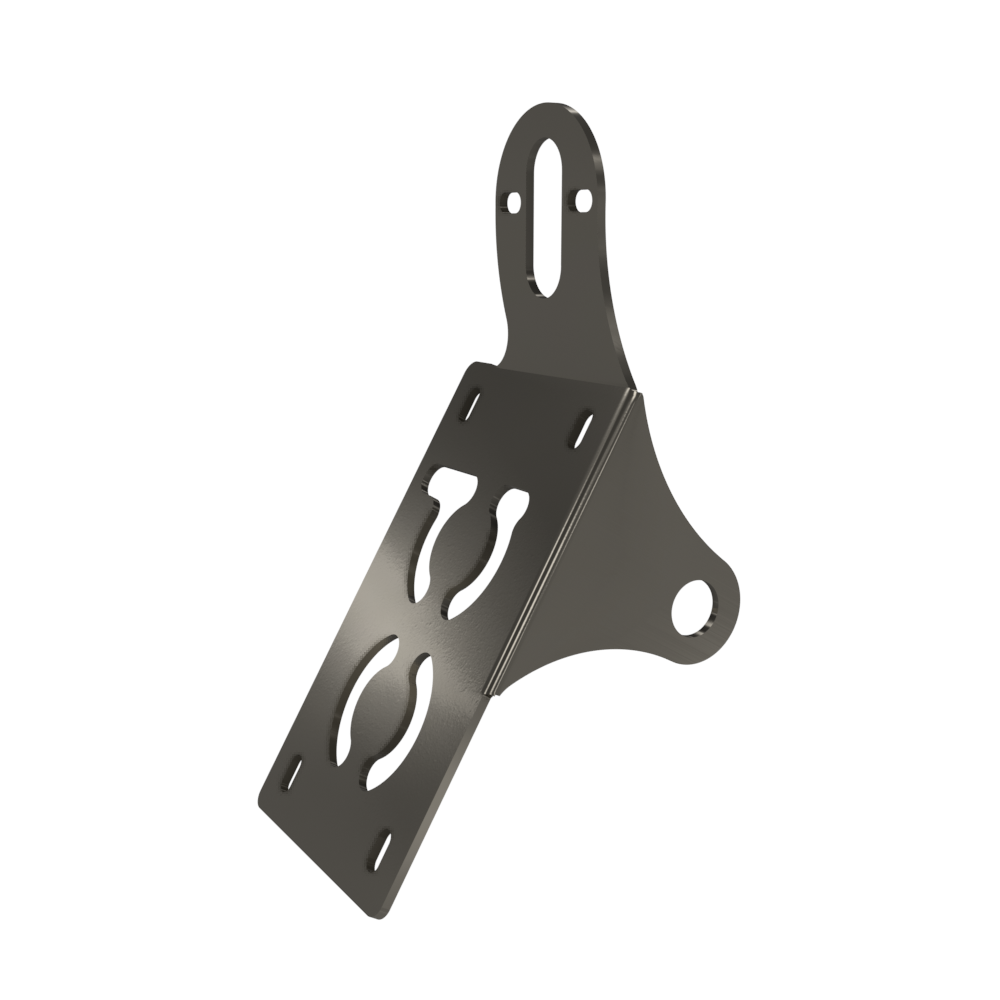 UNIVERSAL Vertical License plate bracket (Raw Steel)