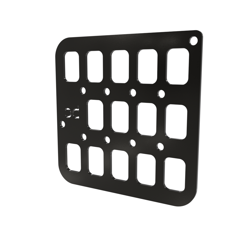 Multi-FIT Tactical Rigid MOLLE Panel Saddle Bag Mount (Powder Coated)