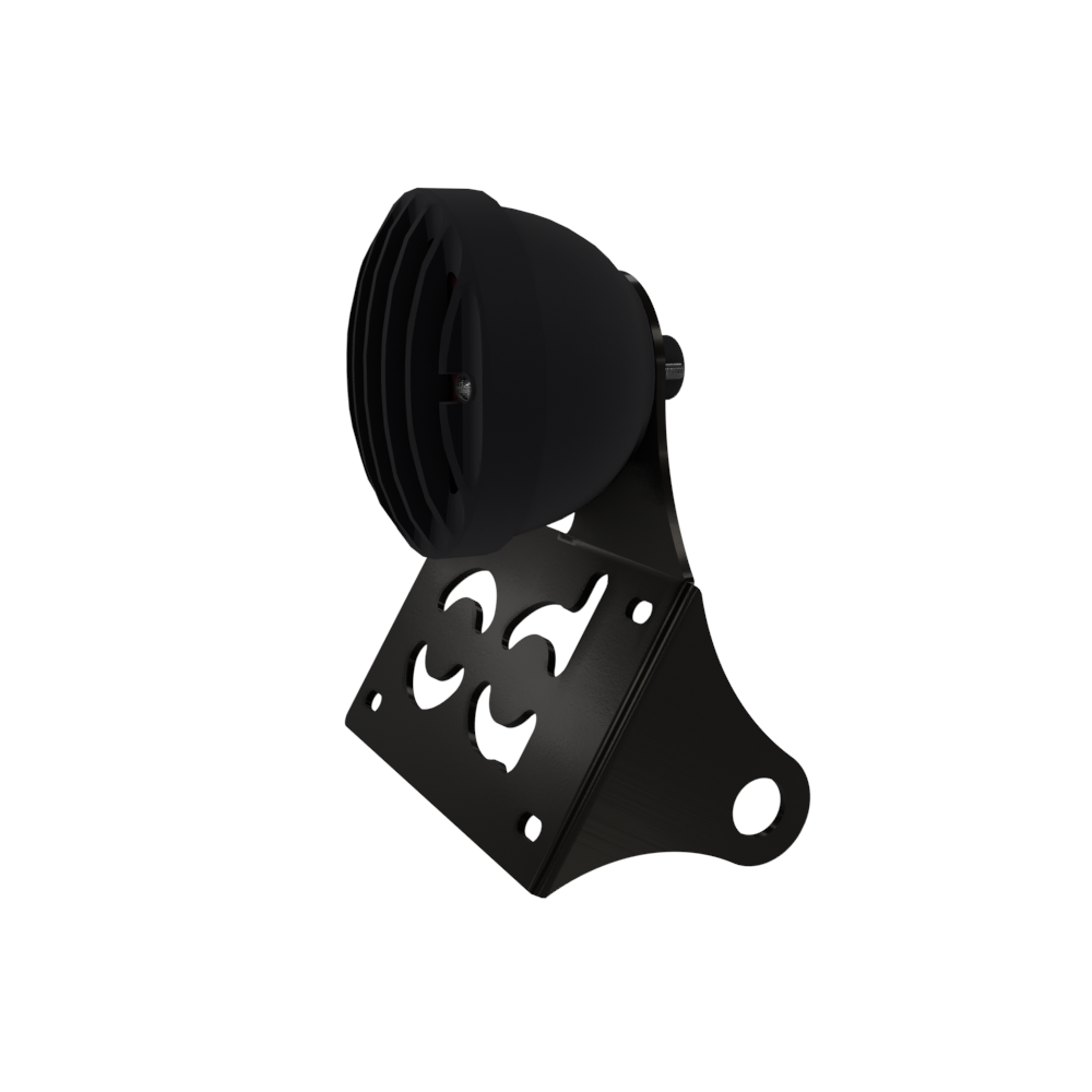 UNIVERSAL Horizontal License plate bracket with Brake light (Powder Coated)