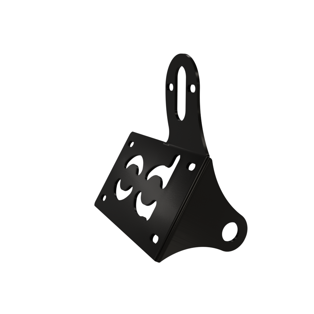 UNIVERSAL Horizontal License plate bracket (Powder Coated) LEFT SIDE