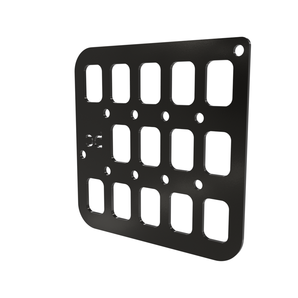 Multi-FIT Tactical Rigid MOLLE Panel Saddle Bag Mount (Powder Coated)