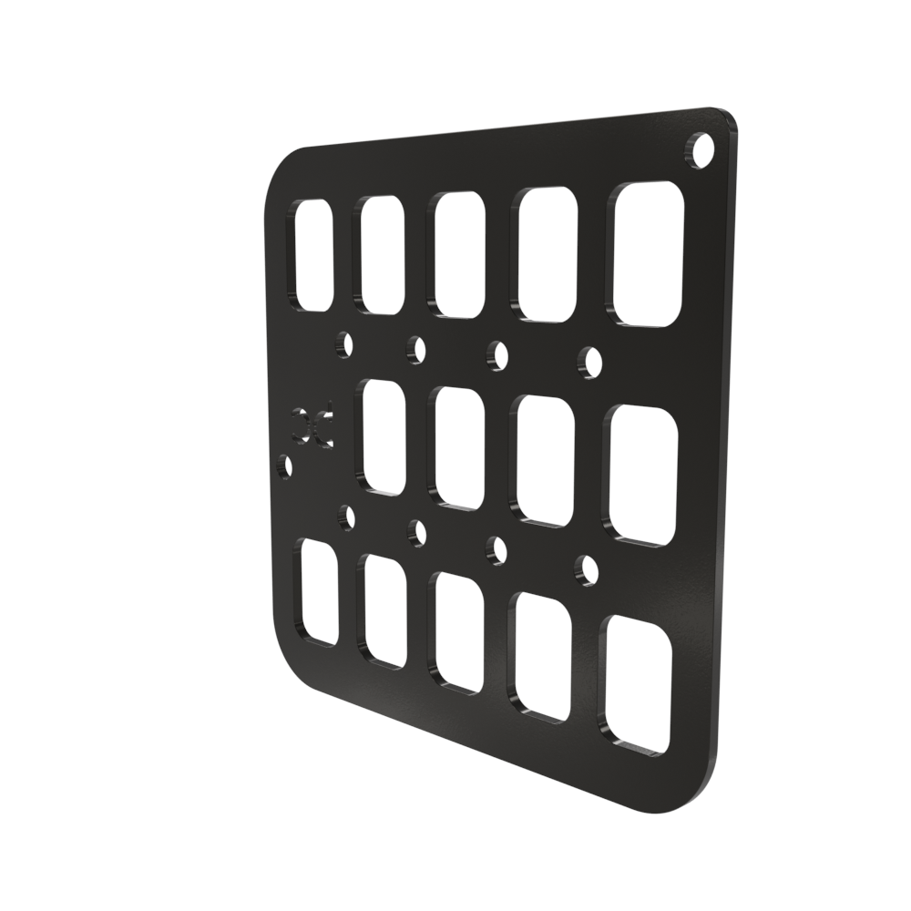 Multi-FIT Tactical Rigid MOLLE Panel Saddle Bag Mount (Powder Coated)