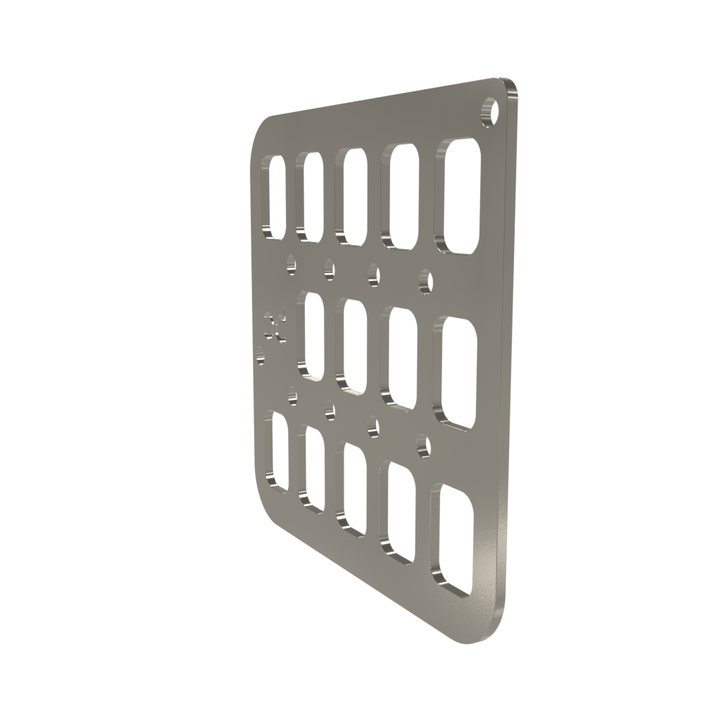 Multi-FIT Tactical Rigid MOLLE Panel Saddle Bag Mount (Raw Steel)