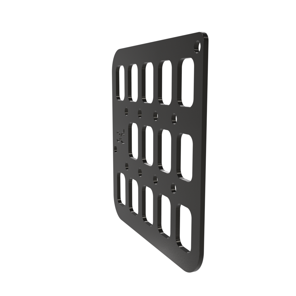 Multi-FIT Tactical Rigid MOLLE Panel Saddle Bag Mount (Powder Coated)