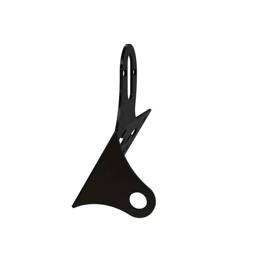 UNIVERSAL Horizontal License plate bracket (Powder Coated) LEFT SIDE