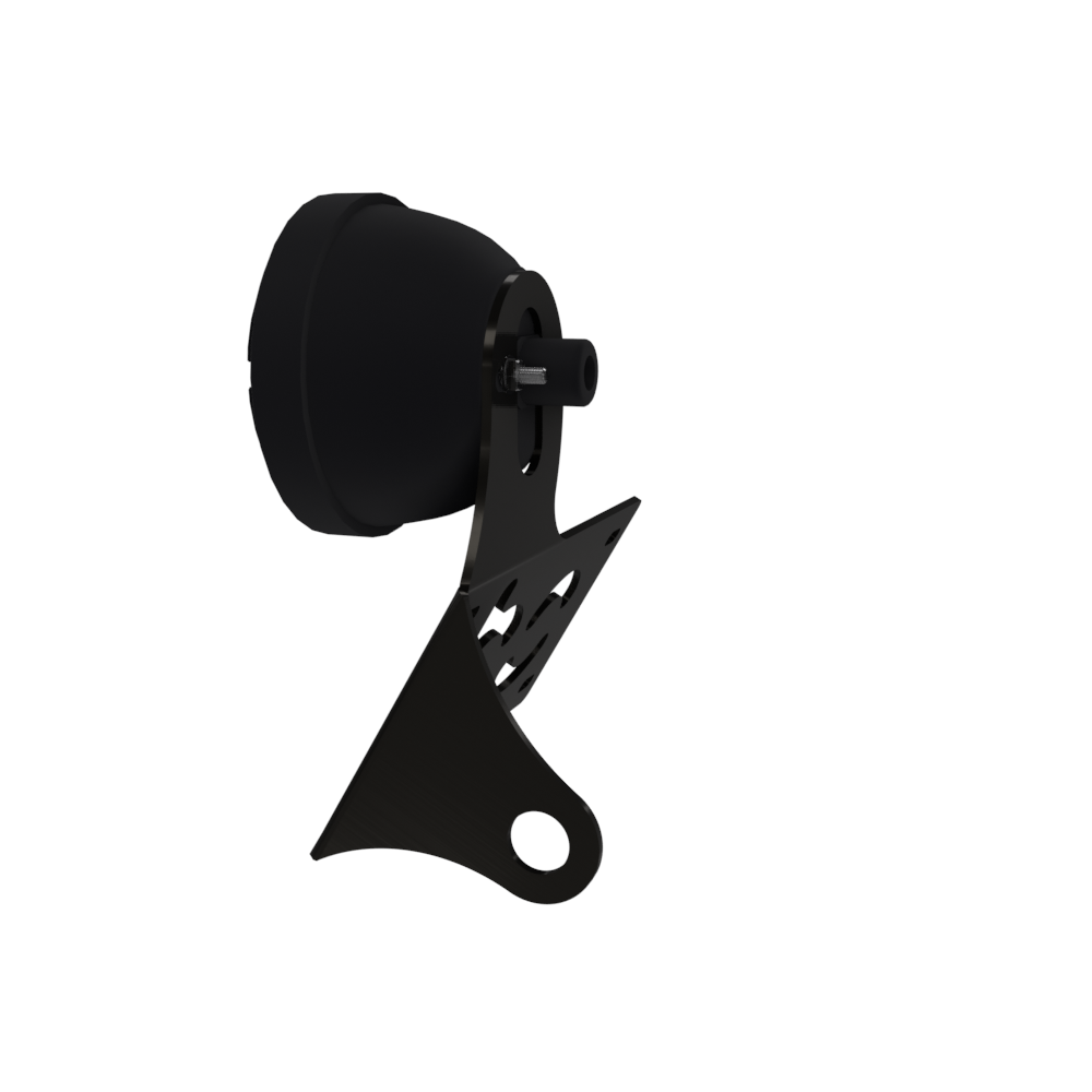 UNIVERSAL Horizontal License plate bracket with Brake light (Powder Coated)