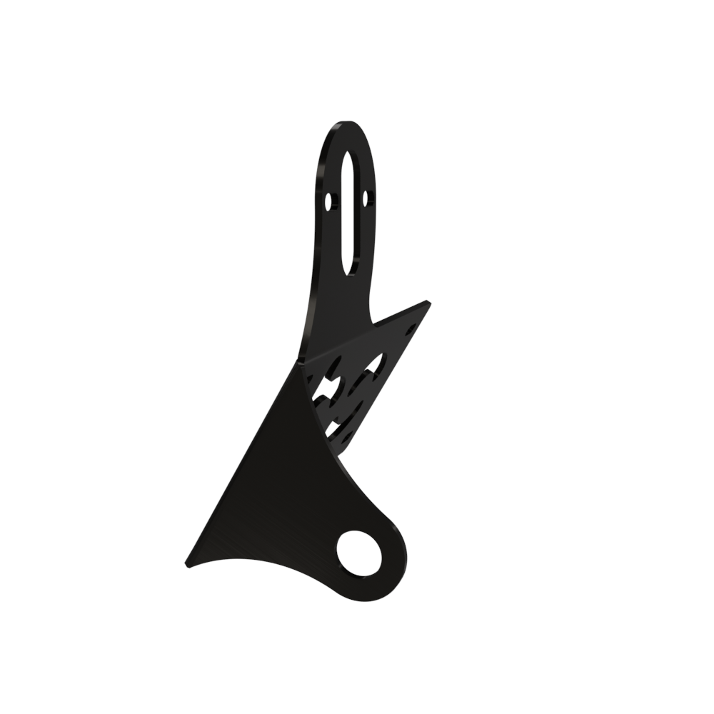 UNIVERSAL Horizontal License plate bracket (Powder Coated) LEFT SIDE