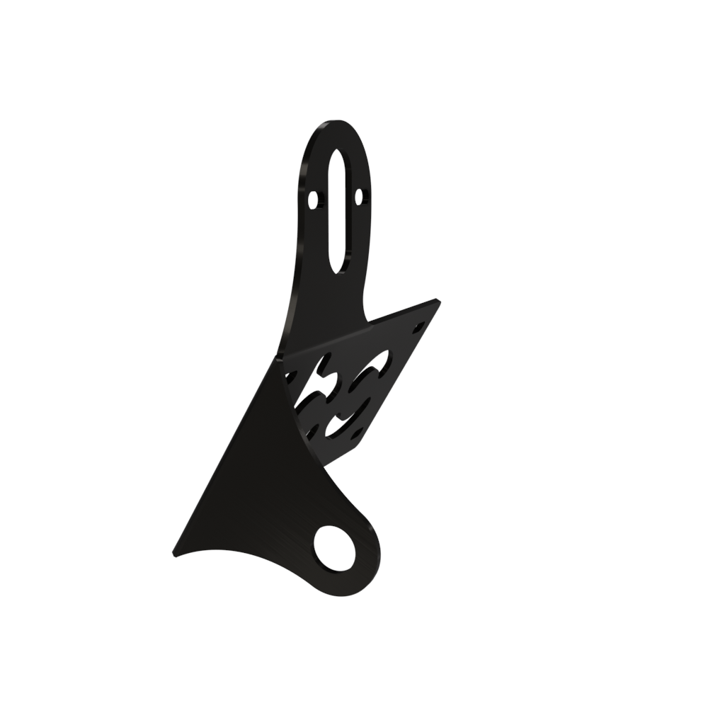 UNIVERSAL Horizontal License plate bracket (Powder Coated) LEFT SIDE