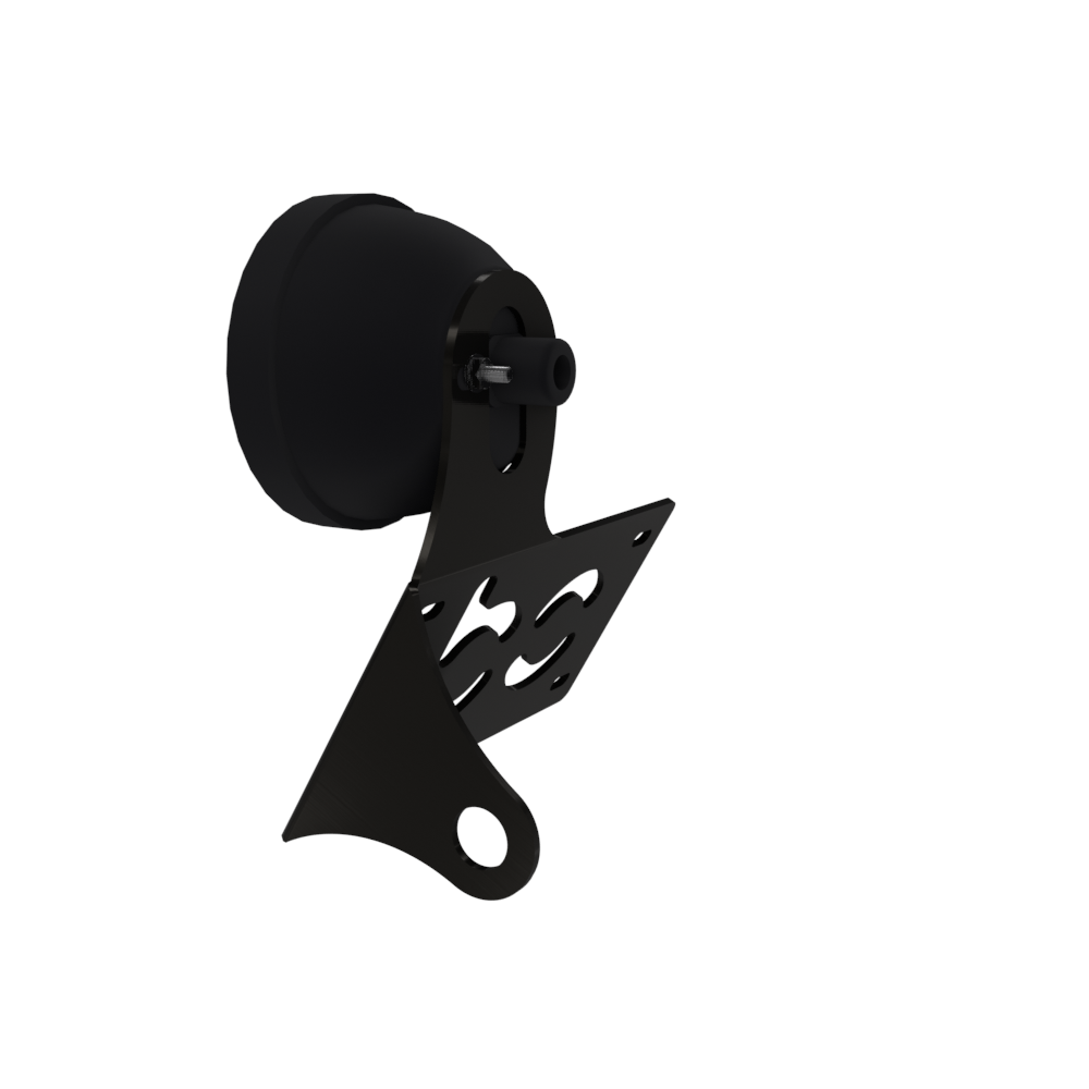 UNIVERSAL Horizontal License plate bracket with Brake light (Powder Coated)