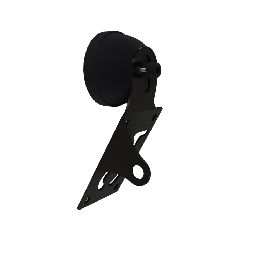 UNIVERSAL Vertical License plate bracket With Brake Light (Powder Coated)