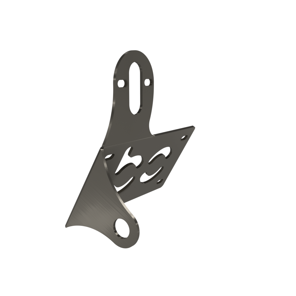 UNIVERSAL Horizontal License plate bracket (Raw Steel)