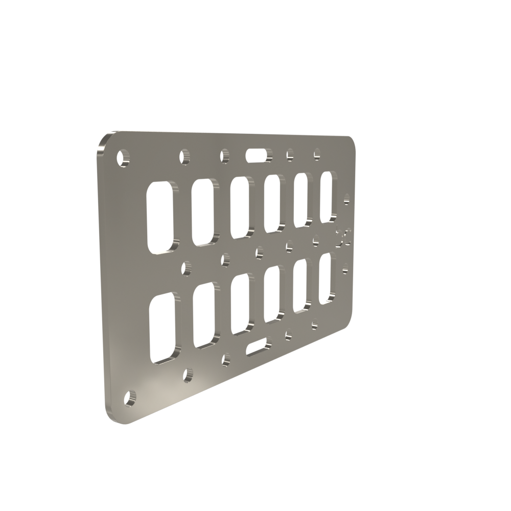 Multi-FIT Tactical Rigid MOLLE Panel Ammo Can Mount (Raw Steel)