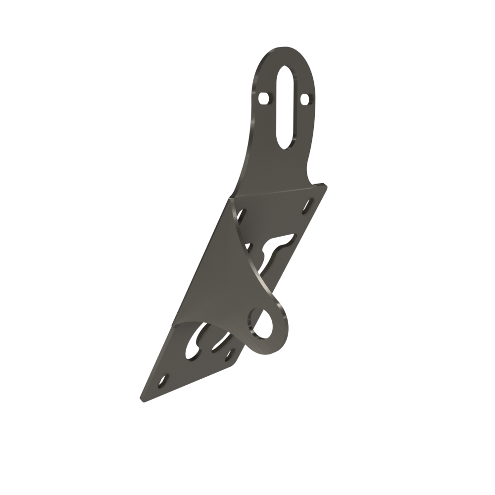 UNIVERSAL Vertical License plate bracket (Raw Steel)