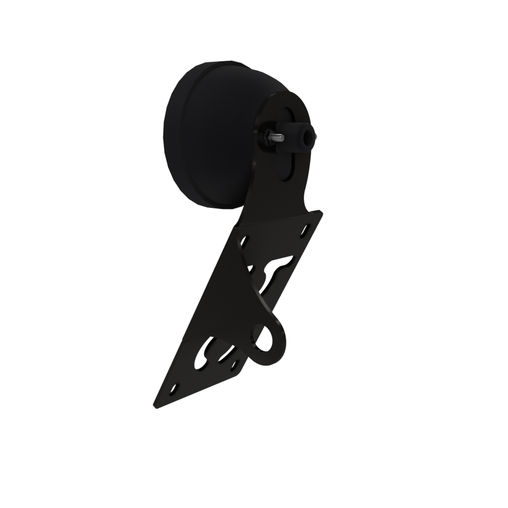 UNIVERSAL Vertical License plate bracket With Brake Light (Powder Coated)