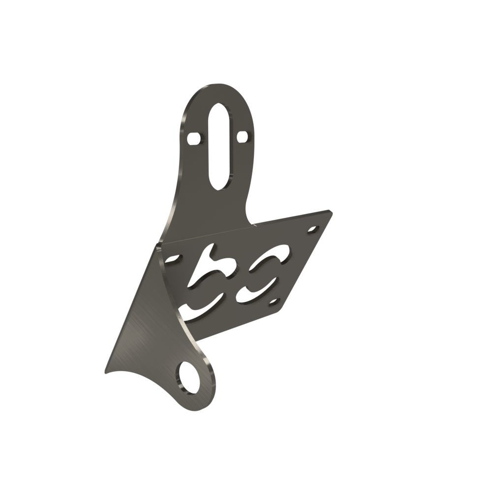 UNIVERSAL Horizontal License plate bracket (Raw Steel)