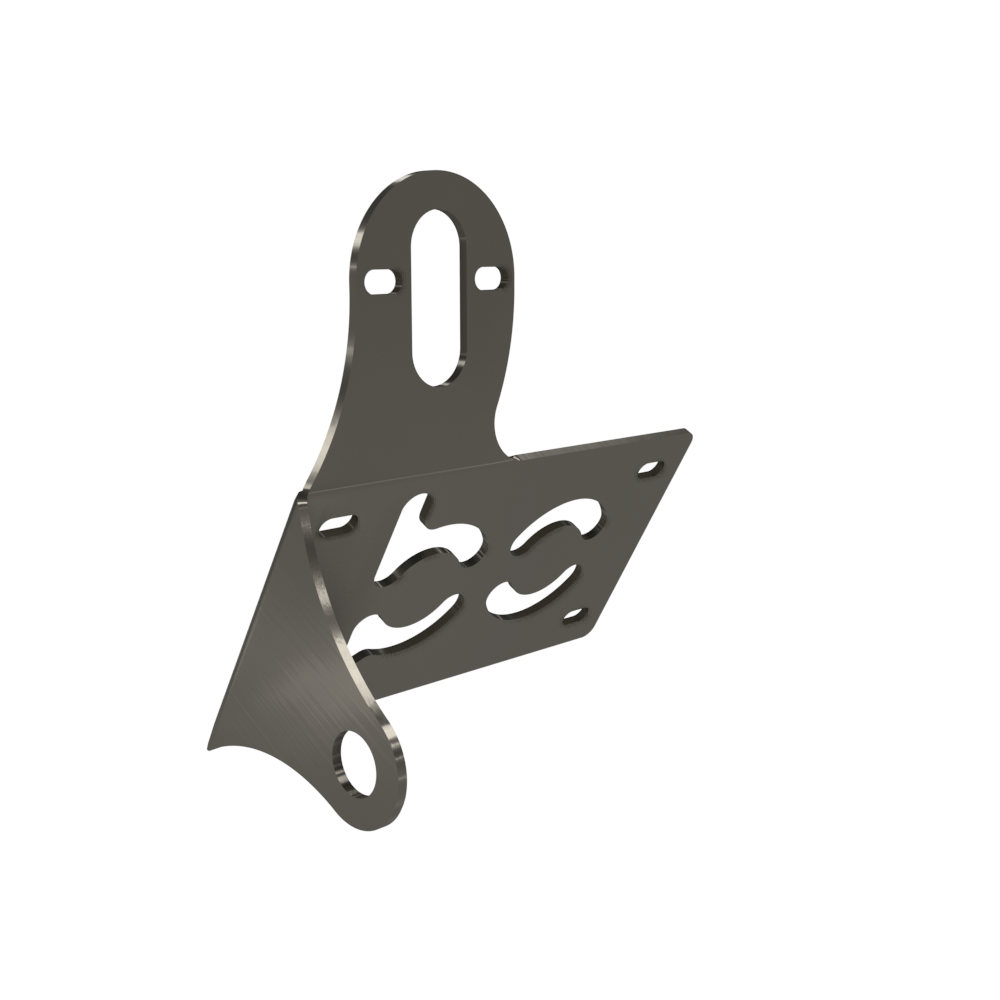 UNIVERSAL Horizontal License plate bracket (Raw Steel)