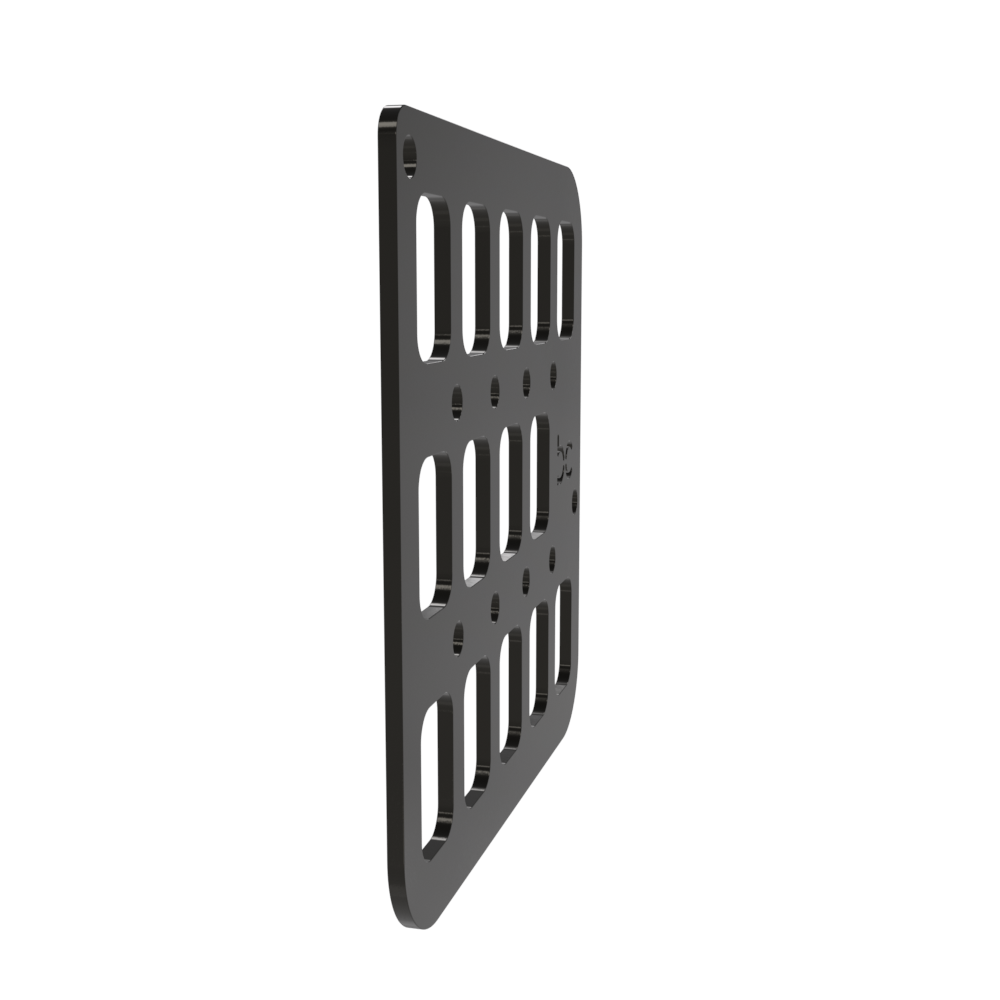 Multi-FIT Tactical Rigid MOLLE Panel Saddle Bag Mount (Powder Coated)