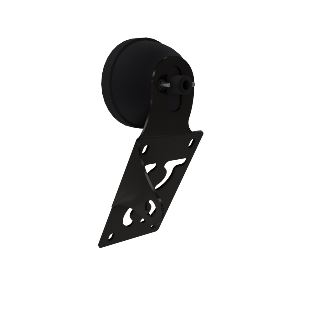 UNIVERSAL Vertical License plate bracket With Brake Light (Powder Coated)