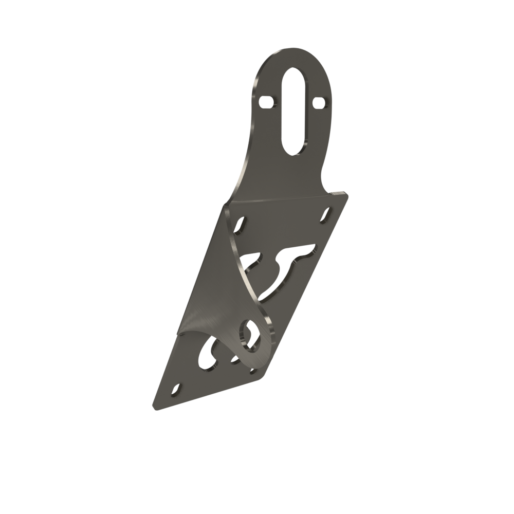 UNIVERSAL Vertical License plate bracket (Raw Steel)