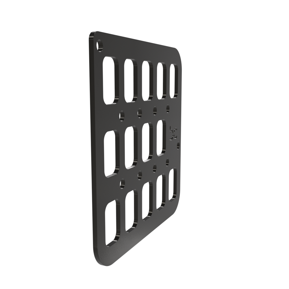Multi-FIT Tactical Rigid MOLLE Panel Saddle Bag Mount (Powder Coated)