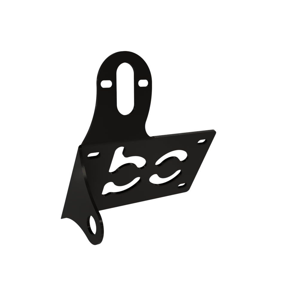 UNIVERSAL Horizontal License plate bracket (Powder Coated) LEFT SIDE