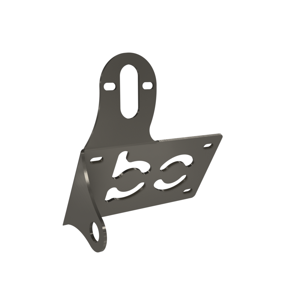 UNIVERSAL Horizontal License plate bracket (Raw Steel)
