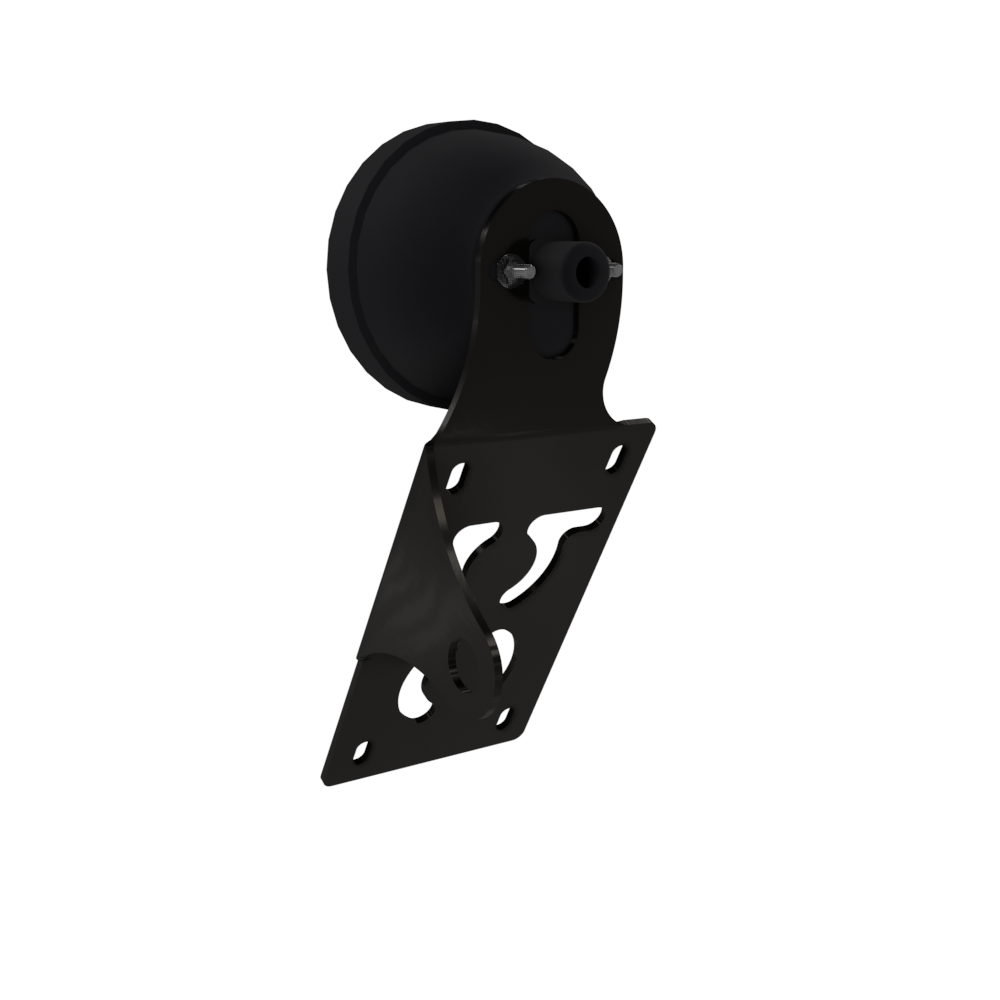UNIVERSAL Vertical License plate bracket With Brake Light (Powder Coated)