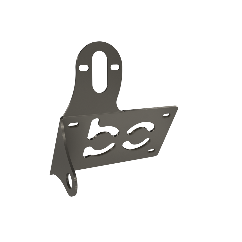 UNIVERSAL Horizontal License plate bracket (Raw Steel)