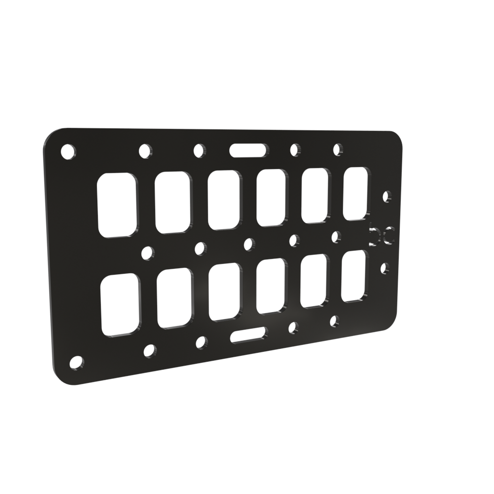 Multi-FIT Tactical Rigid MOLLE Panel Ammo Can Mount (Powder Coated)