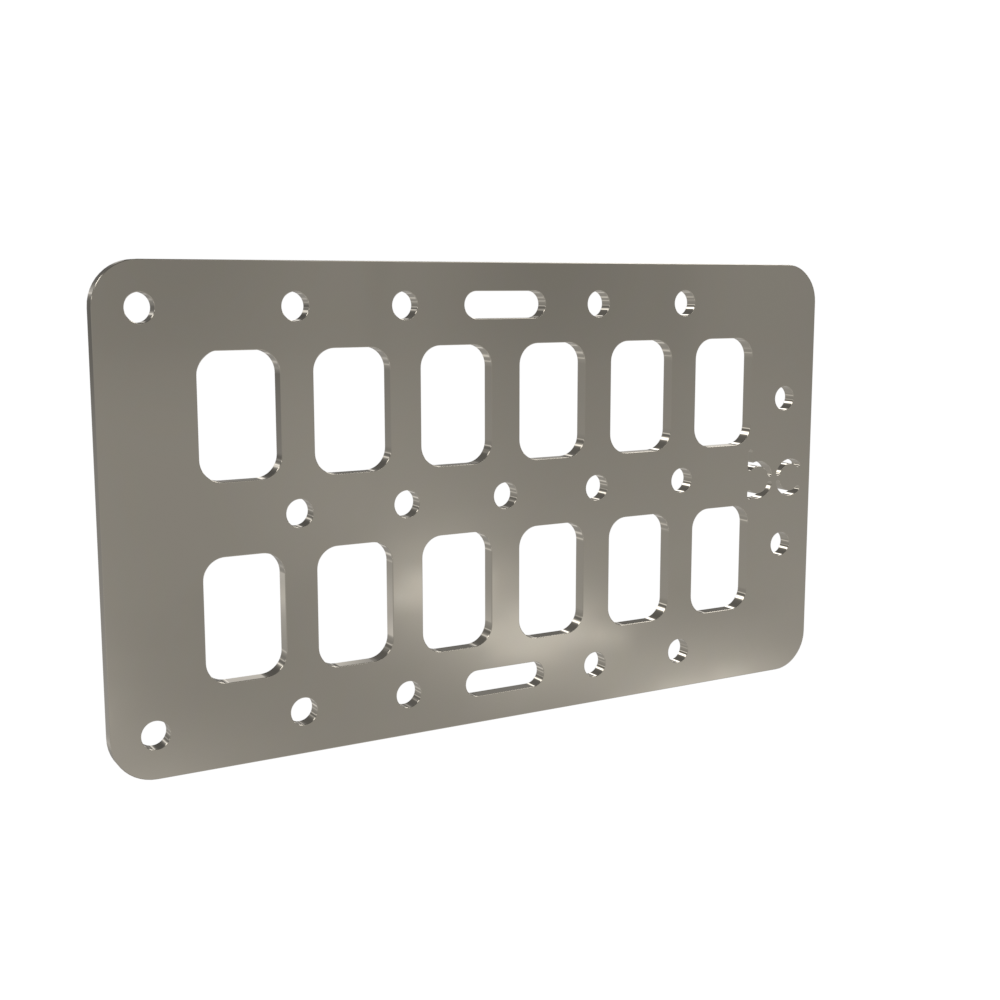 Multi-FIT Tactical Rigid MOLLE Panel Ammo Can Mount (Raw Steel)