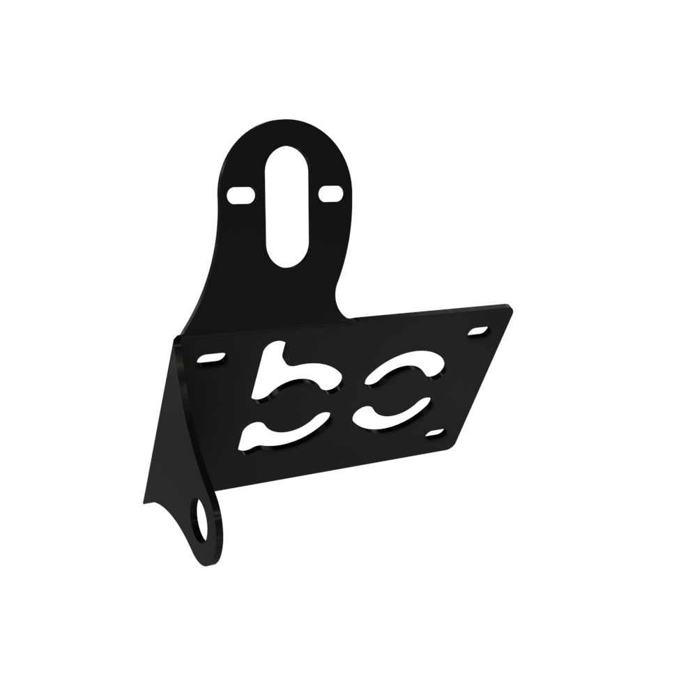UNIVERSAL Horizontal License plate bracket (Powder Coated) LEFT SIDE