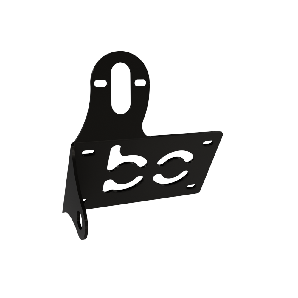 UNIVERSAL Horizontal License plate bracket (Powder Coated) LEFT SIDE