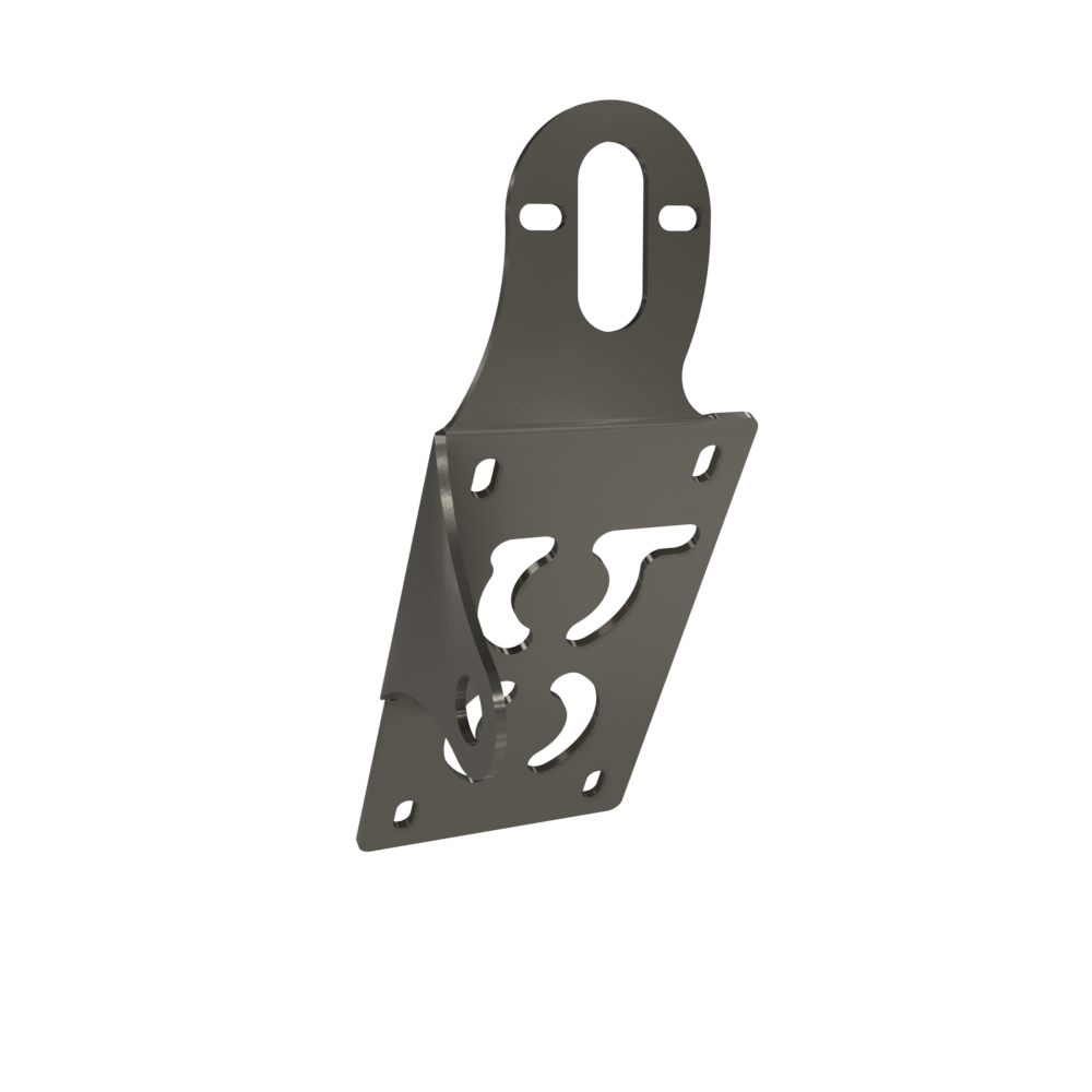 UNIVERSAL Vertical License plate bracket (Raw Steel)