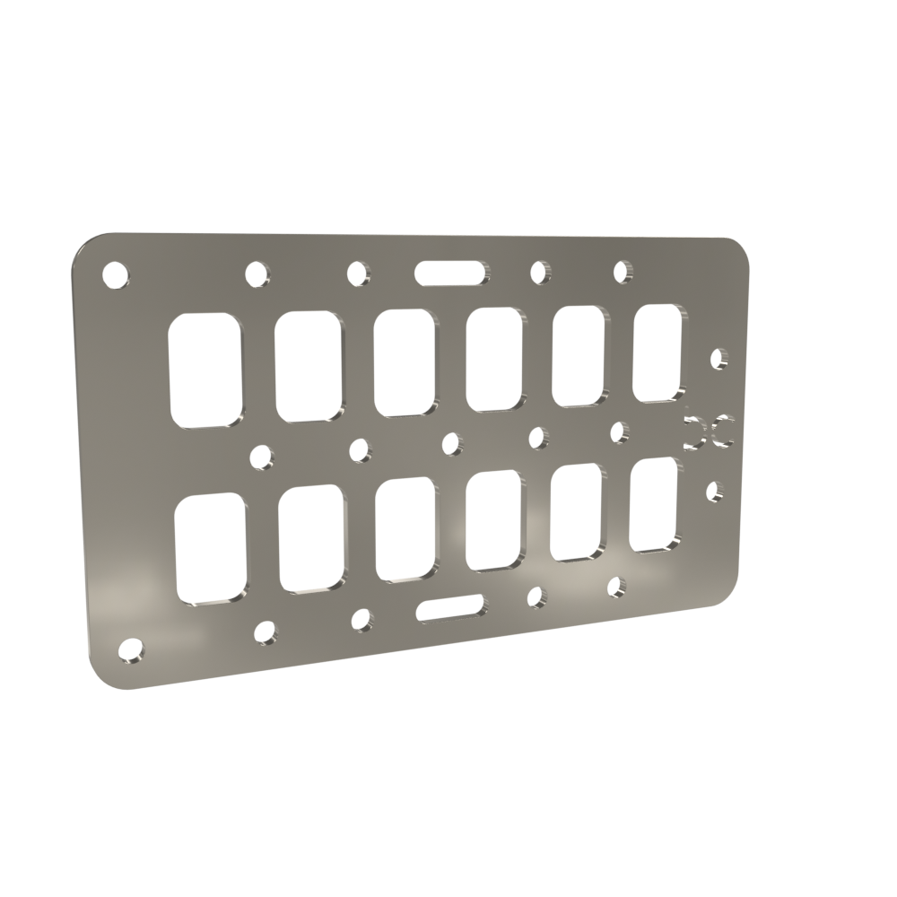 Multi-FIT Tactical Rigid MOLLE Panel Ammo Can Mount (Raw Steel)