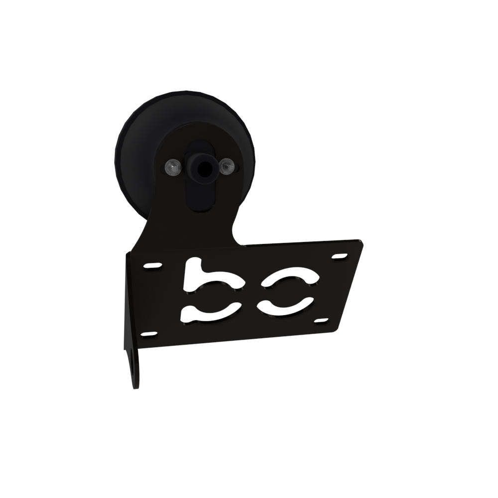 UNIVERSAL Horizontal License plate bracket with Brake light (Powder Coated)