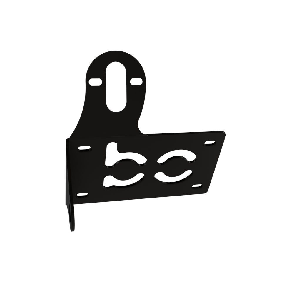 UNIVERSAL Horizontal License plate bracket (Powder Coated) LEFT SIDE