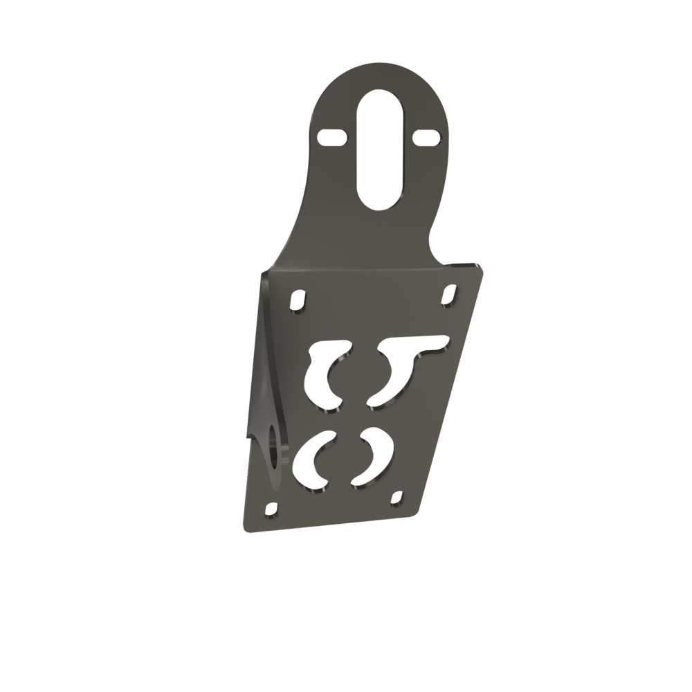 UNIVERSAL Vertical License plate bracket (Raw Steel)