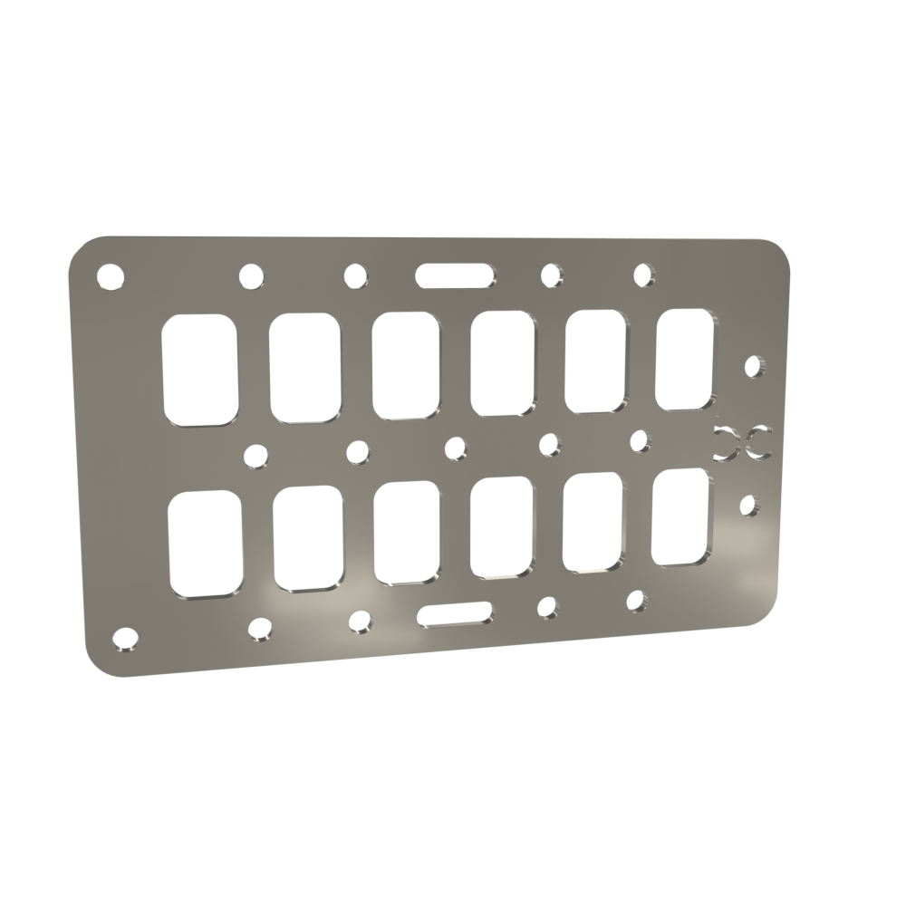 Multi-FIT Tactical Rigid MOLLE Panel Ammo Can Mount (Raw Steel)