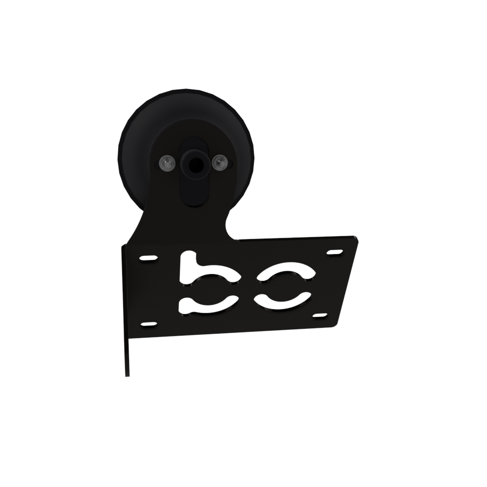 UNIVERSAL Horizontal License plate bracket with Brake light (Powder Coated)