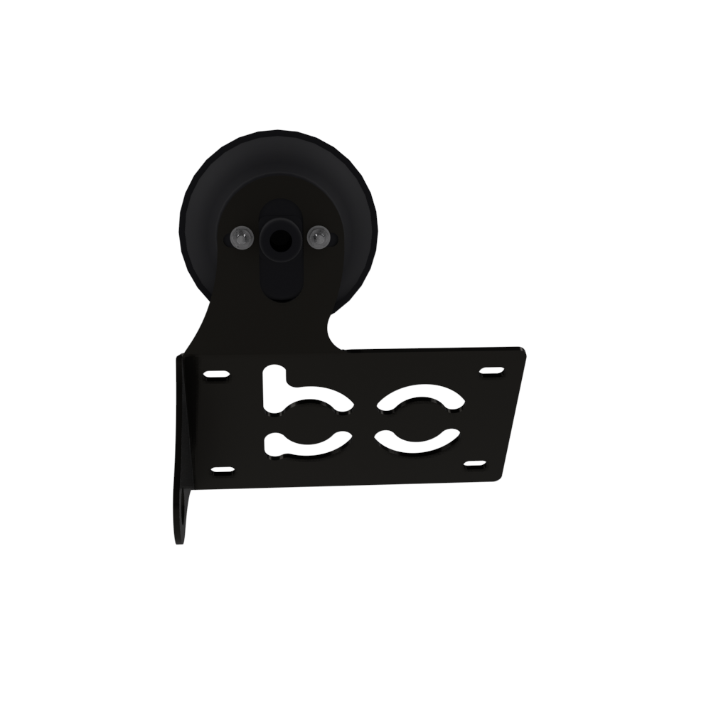 UNIVERSAL Horizontal License plate bracket with Brake light (Powder Coated)