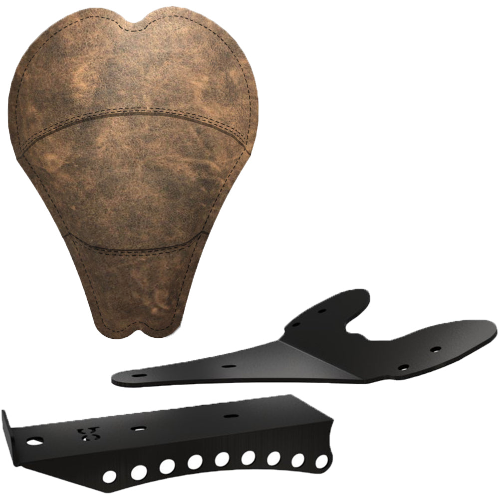 Triumph Bonneville Bobber Leather Solo Seat Kit (13” Rustico)