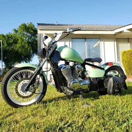 Honda Shadow VLX600 Leather Bobber Seat Conversion Kit + 16” HOLES Seat