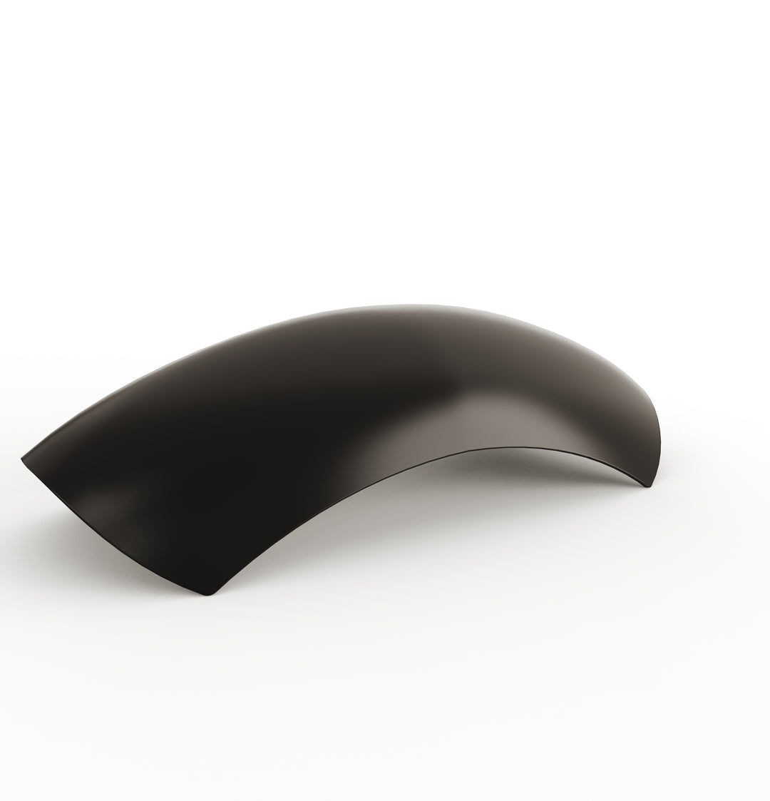 7" 1-Piece Steel Rear Fender (Powder Coated Glossy Black)